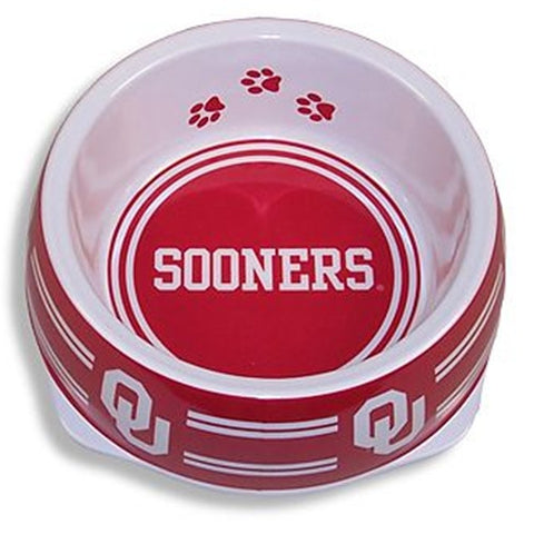 Oklahoma Sooners Plastic Dog Bowl